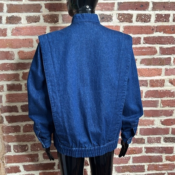 Vintage 80s Members Only Jacket with Flanges in Dark Denim Size S - Picture 5 of 9